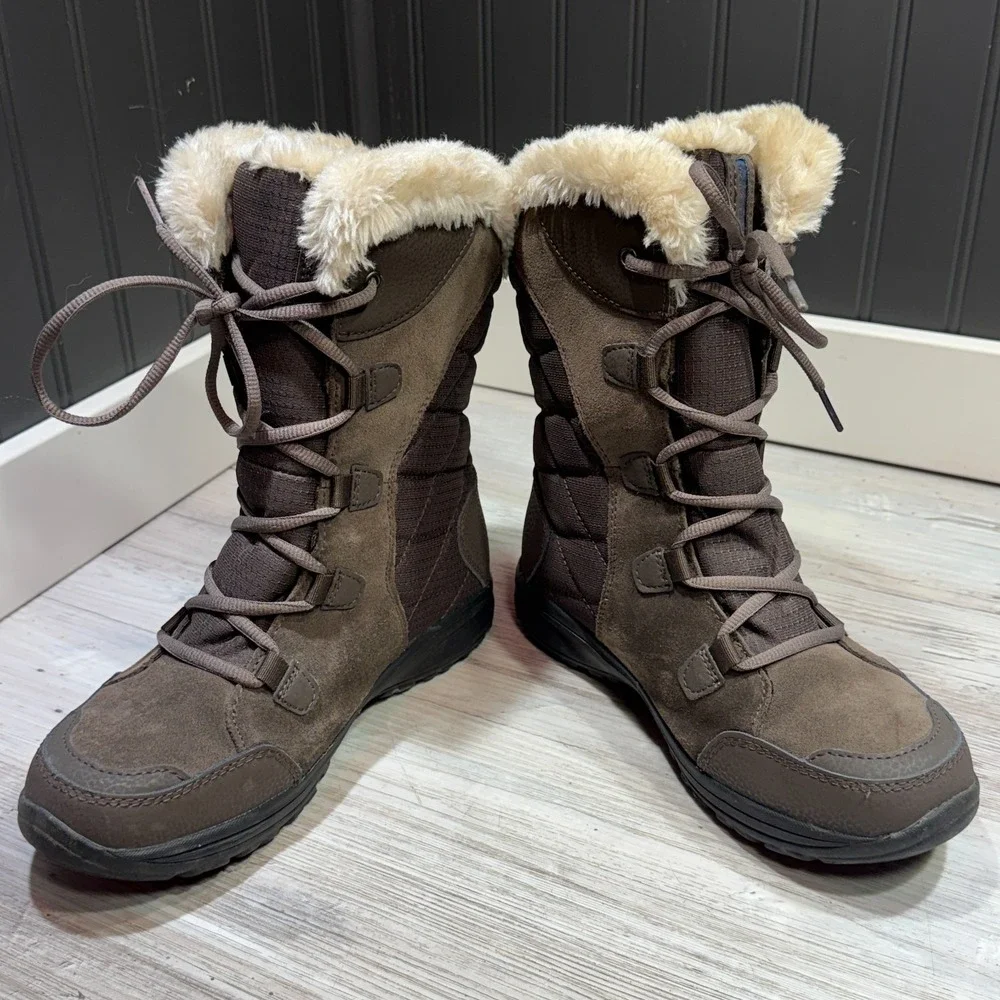 Columbia‎ Ice Maiden II Women's 8 Brown Waterproof Winter Snow Boots BL1581-232